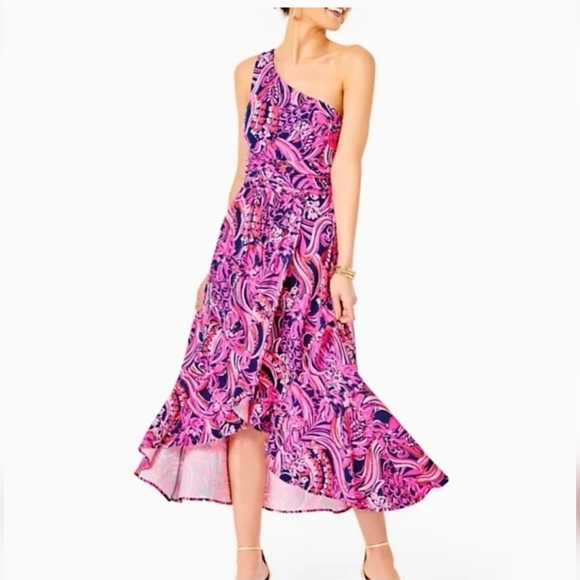 Lilly Pulitzer Monico One Shoulder Dress - Picture 1 of 14